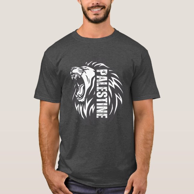 Camiseta Roaring Lion of Palestine – Resistencia (Anverso)