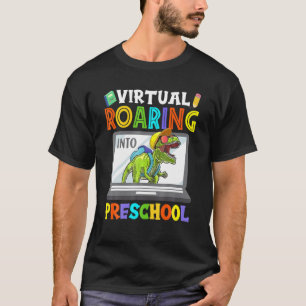 Camiseta Roaring virtual en el té en línea de los dinosauri