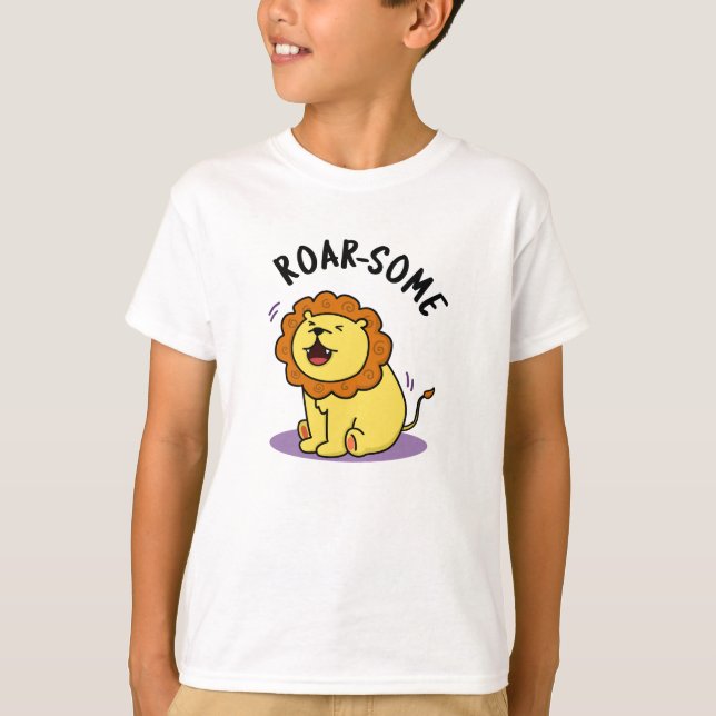 Camiseta Roarsome Funny Roaring Lion Pun (Anverso)