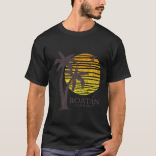 Camiseta Roatan Honduras Playa Colorida Atardecer Chicos Ch