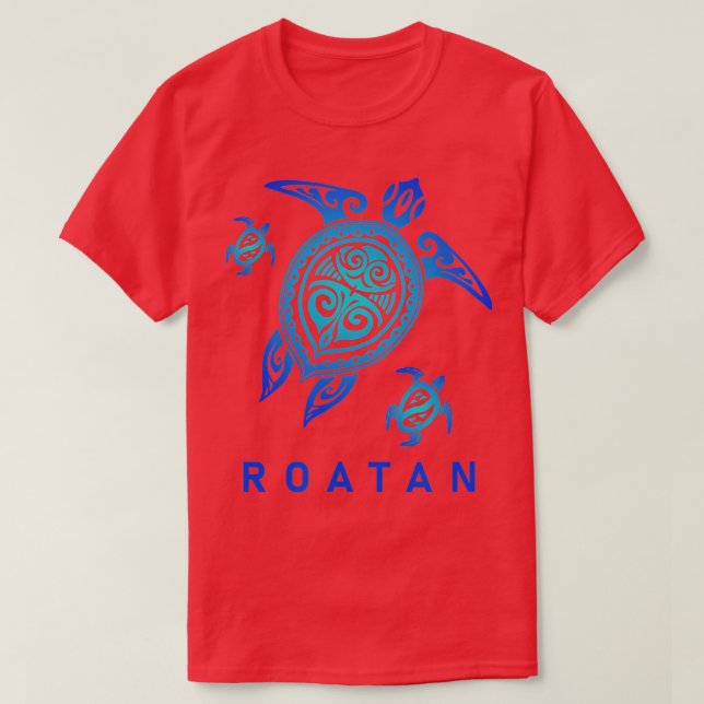 Camiseta Roatan Honduras Sea Blue Rurbal (Diseño del anverso)