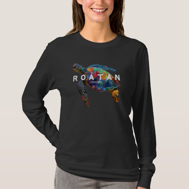 Camiseta Roatan, Honduras, Tea Beach, vacaciones, isla, mar (Anverso)