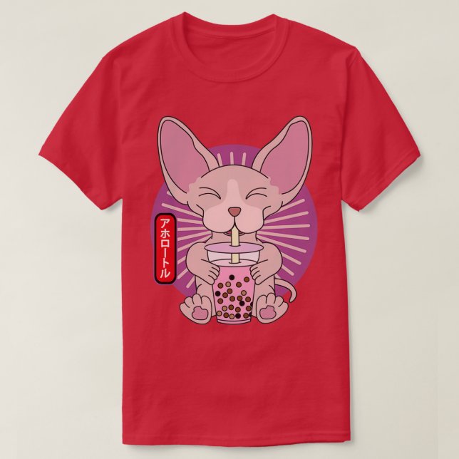 Camiseta Roba Boba Tea Kawaii (Diseño del anverso)