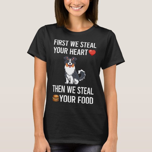 Camiseta Roba tu corazón Pastor australiano 04 (Anverso)