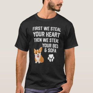 Camiseta Roba tu corazón roba tu cama y el perro de Sofa co