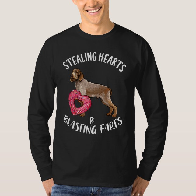 Camiseta Robando Corazón Explosión de Pedo Spinoni Italiani (Anverso)