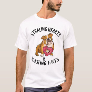 Camiseta Robando corazones blasfemando Farts Bulldog Valent