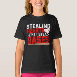 Camiseta Robando corazones como robo bases Béisbol