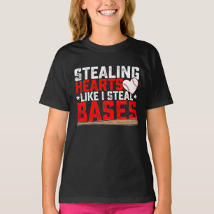 Camiseta Robando corazones como robo bases Béisbol
