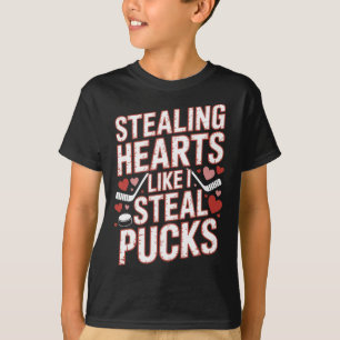 Camiseta Robando Corazones Como Robo Discos de Hockey Valen