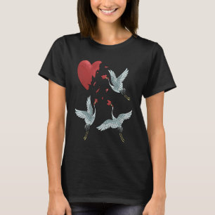 Camiseta Robando corazones Día de San Valentín Crane Birds