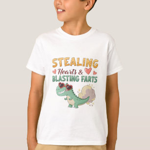Camiseta Robando corazones y explotando pedos dinosaurio li