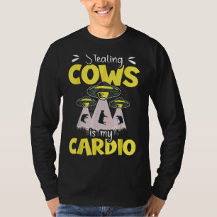 Camiseta Robar Vacas Es Mi Espacio Cardio Alien Ufo Abducti