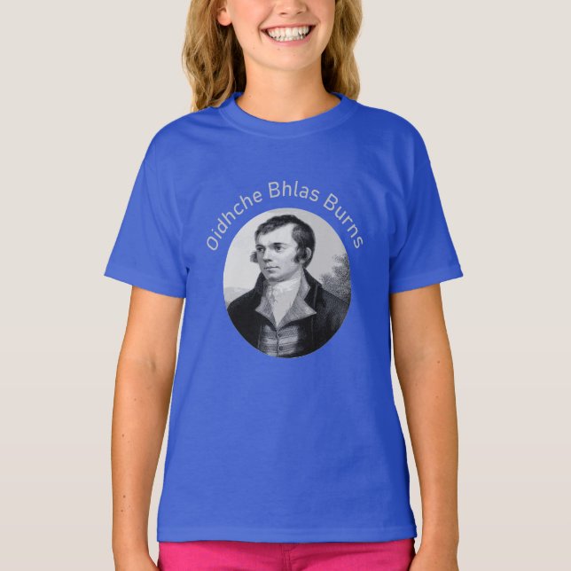 Camiseta Robbie Burns - Oidhche Bhlas Burns Gris Claro (Anverso)
