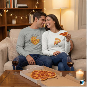 Camiseta Robé Una Pizza Su Corazón Parejas Divertidas Combi