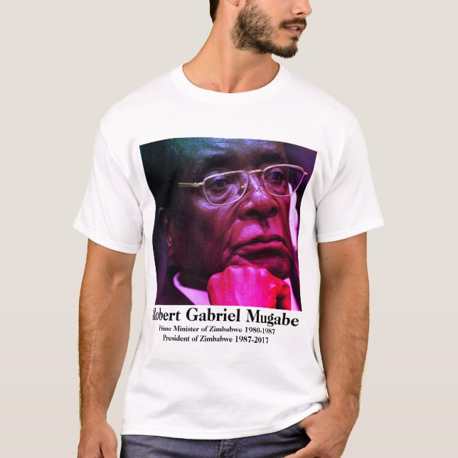 Camiseta Robert G. Mugabe, presidente de Zimbabue (Anverso)