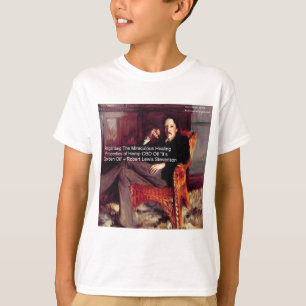 Camiseta Robert Louis Stevenson & Cita CBD es Aceite Dorado