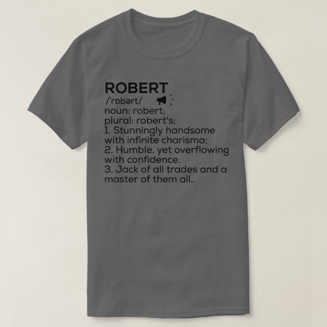 Camiseta Robert Nombre Definición Robert Significado Nombre (Diseño del anverso)