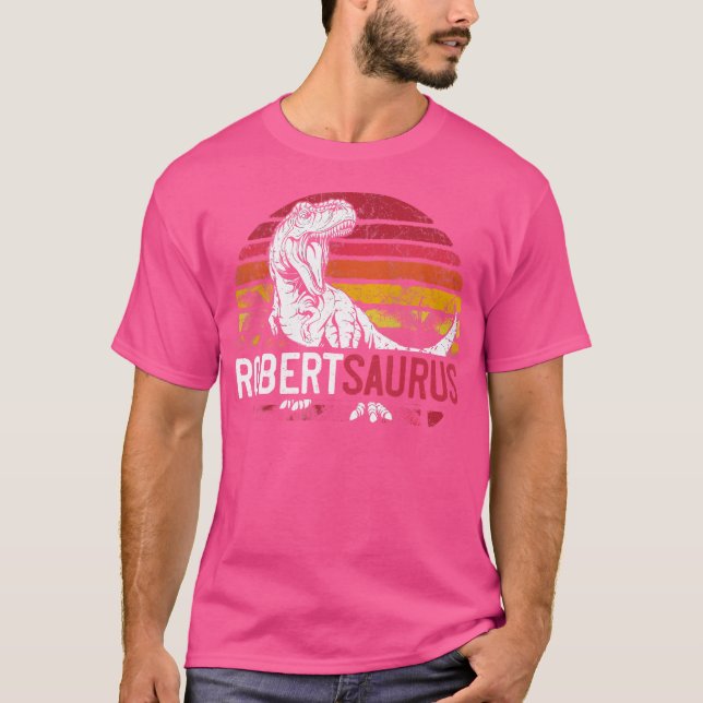 Camiseta Robert Saurus Funny Personalizado Dinosaurio T Rex (Anverso)