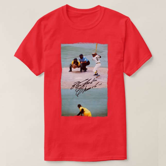 Camiseta Roberto Clemente firmado (Diseño del anverso)