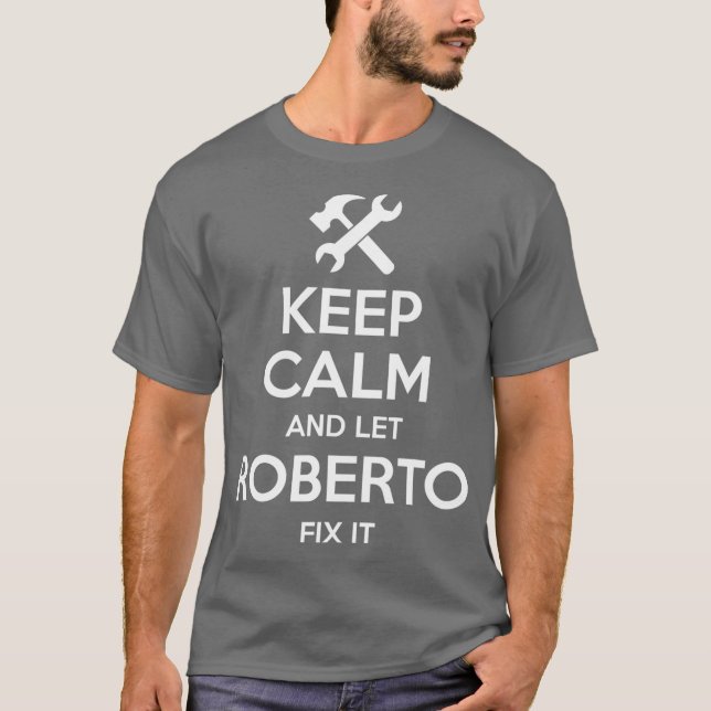 Camiseta ROBERTO Fix Cita Funny Cumpleaños Personalizado (Anverso)