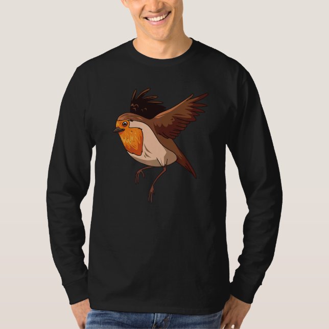 Camiseta Robin Bird  Cute Birds Animal  Graphic (Anverso)