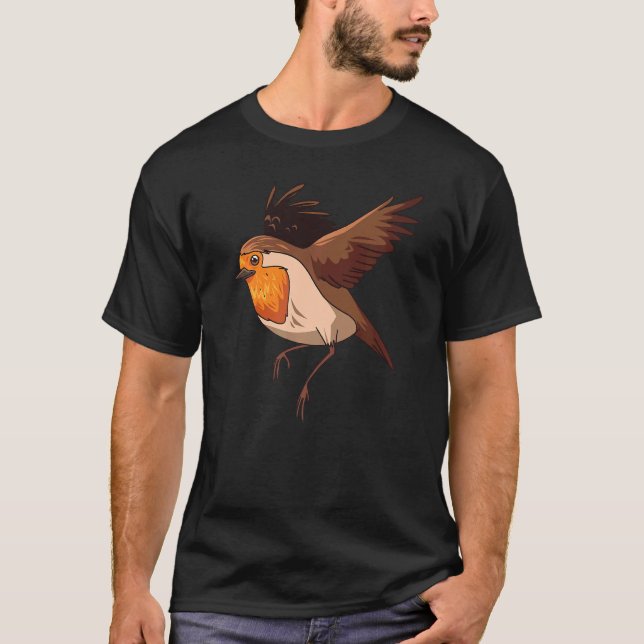 Camiseta Robin Bird  Cute Birds Animal  Graphic (Anverso)