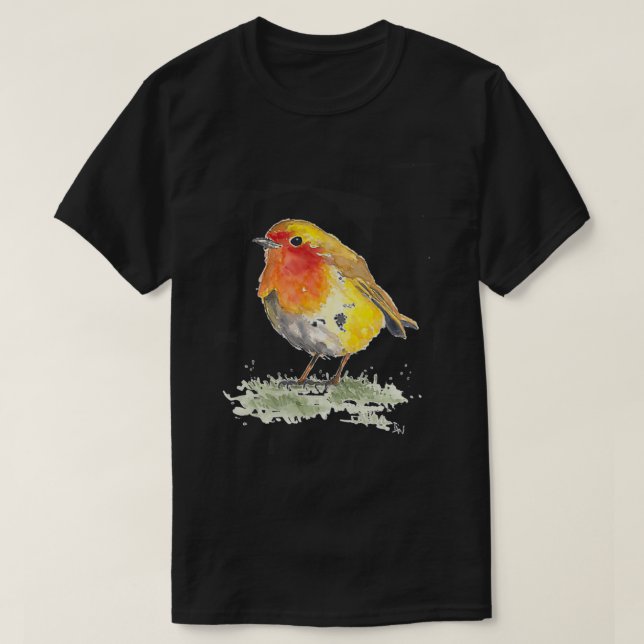 Camiseta Robin Bird  Motif,  Print Gift bbq season  (Diseño del anverso)