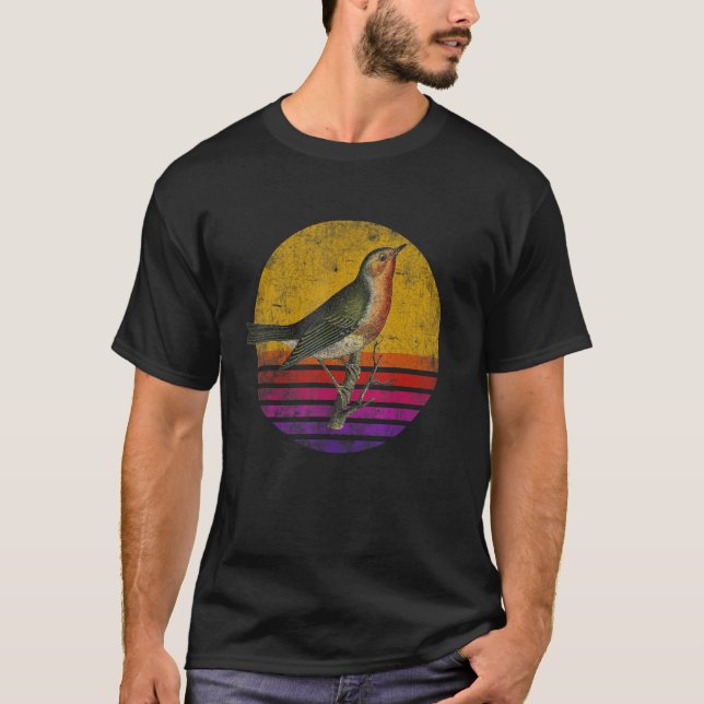Camiseta Robin Bird Viejo Retro Americano (Anverso)