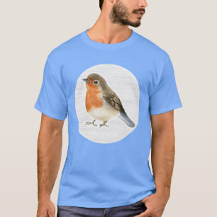 Camiseta Robin Bird Watercolor Drawing divertido
