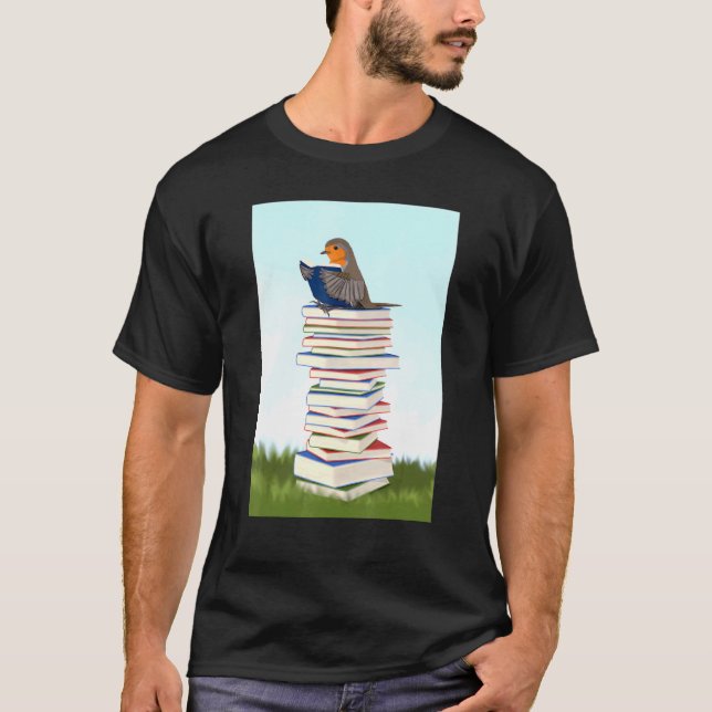 Camiseta Robin con Books Bird Bird Birdwatcher Animal Song (Anverso)