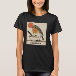 Camiseta Robin de la vida salvaje de los fideos de arte del