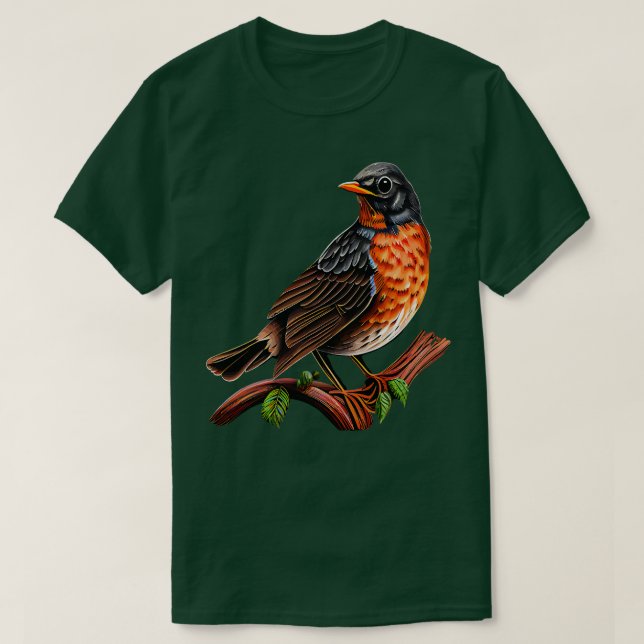 Camiseta Robin estadounidense (Diseño del anverso)
