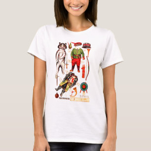 Camiseta Robin Hood, muñeca de papel, Louis Wain