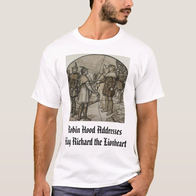 Camiseta Robin Hood que se dirige a rey Richard I, (Anverso)