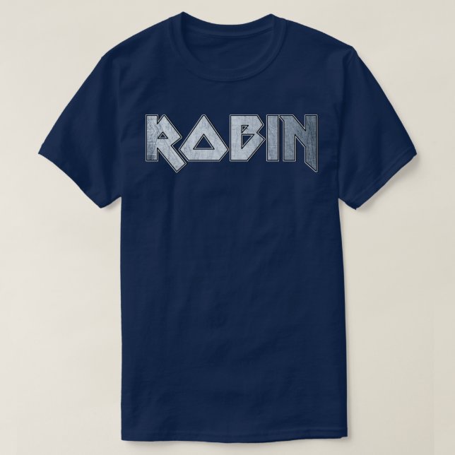 Camiseta Robin metalizado pesado (Diseño del anverso)