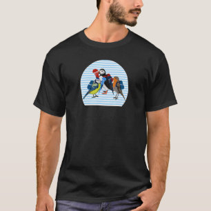 Camiseta Robin Puffin Primer Día del Ave en la Escuela Anim