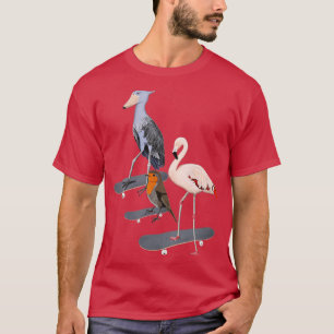 Camiseta Robin Shoebill Flamingo Bird Skateboard Birdwatche