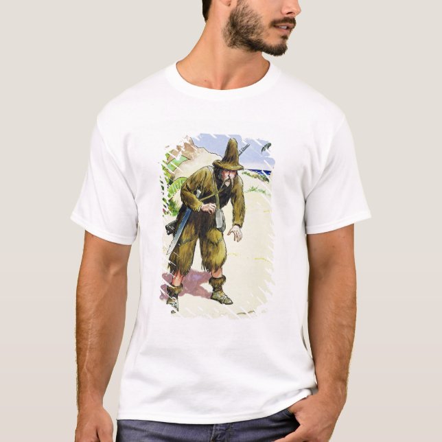 Camiseta Robinson Crusoe, de "píos en el pasado", publi (Anverso)