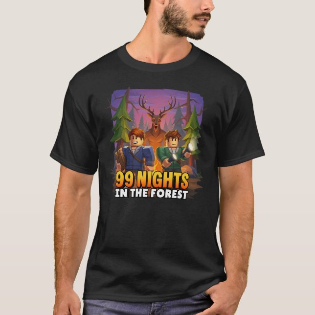 Camiseta Roblox 99 Nights in the Forest Popular Game (Anverso)