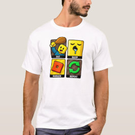 Camiseta Roblox Eat Sleep Repeat Funny Gamer