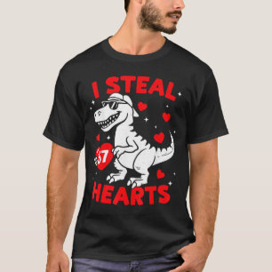Camiseta Robo 67 Corazón Dinosaurio Para Niños Niñas Vale