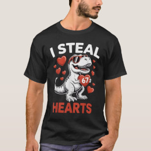 Camiseta Robo 67 Corazones Día de San Valentín Seis Siete M