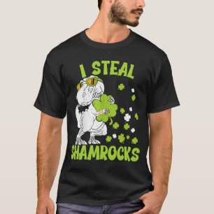 Camiseta Robo chamrocas sacuden dinosaurio del día de patri