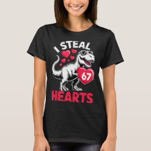 Camiseta Robo Corazones 67 Día de San Valentín 67 Meme 6 7 