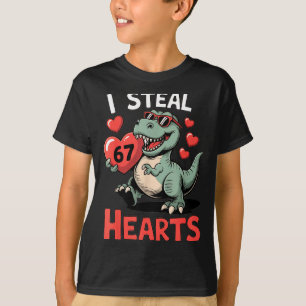 Camiseta Robo Corazones 67 Día de San Valentín 67 Meme 6 7