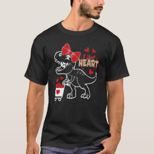 Camiseta Robo corazones Día de San Valentín Chicas de dinos