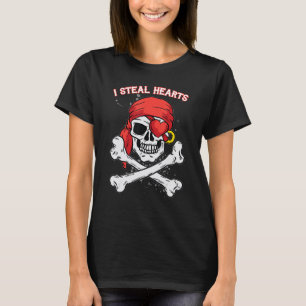 Camiseta Robo Corazones Día de San Valentín Jolly Roger Pir