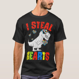 Camiseta Robo corazones Dinosaurio Autism Awareness Toddler