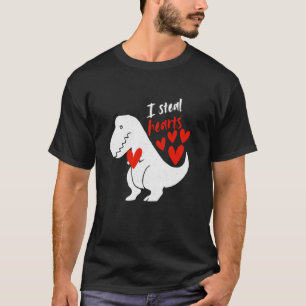Camiseta Robo Corazones - Dinosaurio Divertido San Valentín